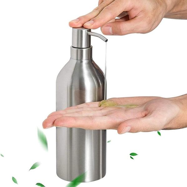 

soap dispenser stainless steel bottle counteranti-rust and pump hand lotion liquid for kitchen & bathroom