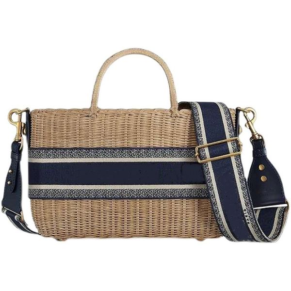 

women luxurys designers bags 2021 summer travel all-match casual backpack straw woven knitted hol designer handbag handbags totes crossbody