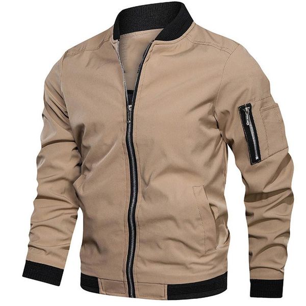 

men's spring and autumn jacket bomber fashion army outdoor clothing casual streetwear jackets, Black;brown