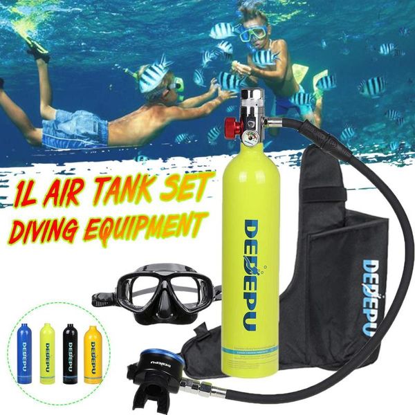 

scuba oxygen cylinder air tank mini set respirator underwater snorkeling glassess breathing equipment diving accessories