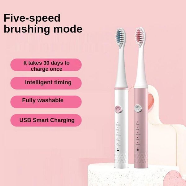 

smart electric toothbrush ultrasonic usb soft fur sonic replaceable 3d stereo arc brush head