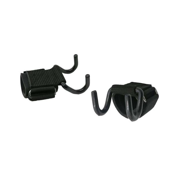 

adjustable strong steel hook grips straps weight lifting strength training gym fitness black wrist support lift accessories