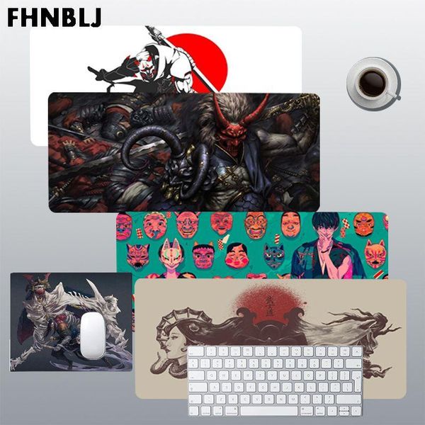

mouse pads & wrist rests fhnblj japanese samurai oni mask gaming mousepad desk mat size for office long table kawaii teen girls bedroom