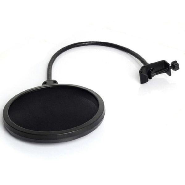 

long arm adjustable improve plosive sound anti spit protective swivel mount black easy install recording studio microphone cover microphones
