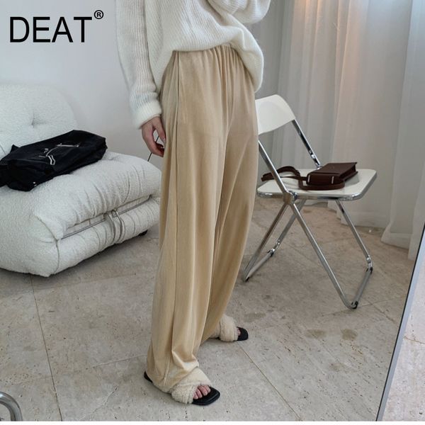 

autumn and spring fashion casual high waist straight wide leg pants loose slim solid color long for women sf475 210421, Black;white