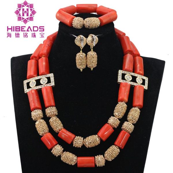 

earrings & necklace trendy dubai gold bridal statement coral set 2021 women costume jewelry african party beads abh471, Silver