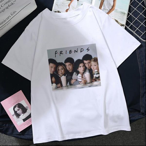 

vogue friend tv show womens t shirt harajuku cartosummer femme clothes print girls tee, White