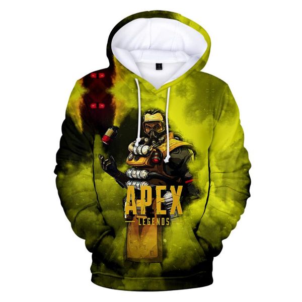 

men's hoodies & sweatshirts apex legends 3d men women streetwear handsome hooded long sleeve clothing print hoody, Black