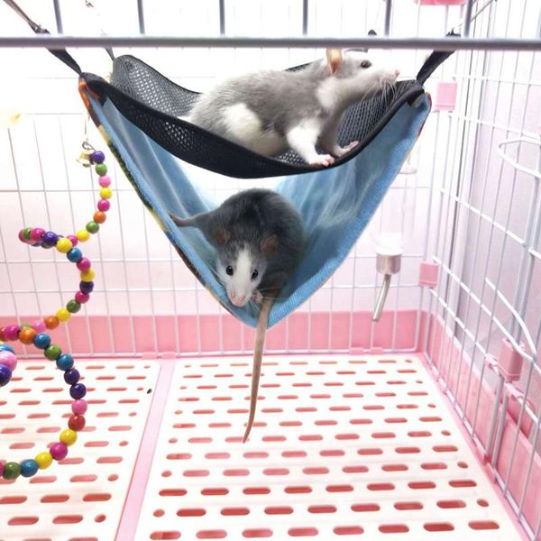 

small animal supplies double-layer nest for hamster hammock chinchilla ferrets breathable mesh hanging bed pet comfort cool