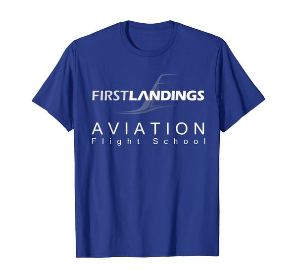 

first landings aviation flight school pilot tee, White;black