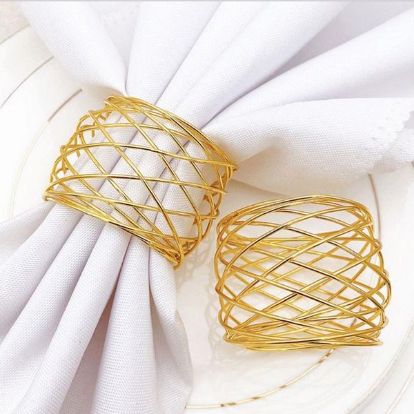 

napkin rings 6pcs round shaped metal holder wedding party decoration