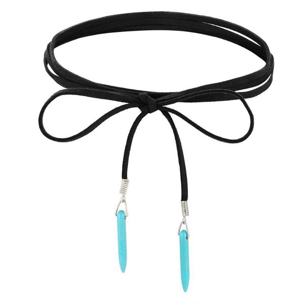 

pendant necklaces layered chokers necklace women 2021 gothic black leather with stone bijouterie, Silver