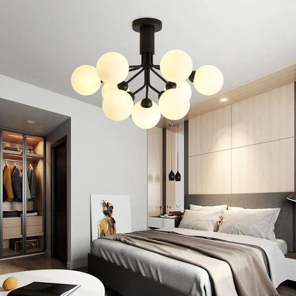 

pendant lamps nordic europe led glass ball kitchen dining bar lamp lustre suspension home lighting hanging bedroom