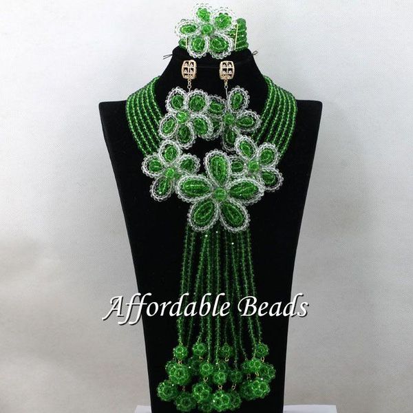

earrings & necklace african wedding set romantic costume jewelry sets item heb021, Silver