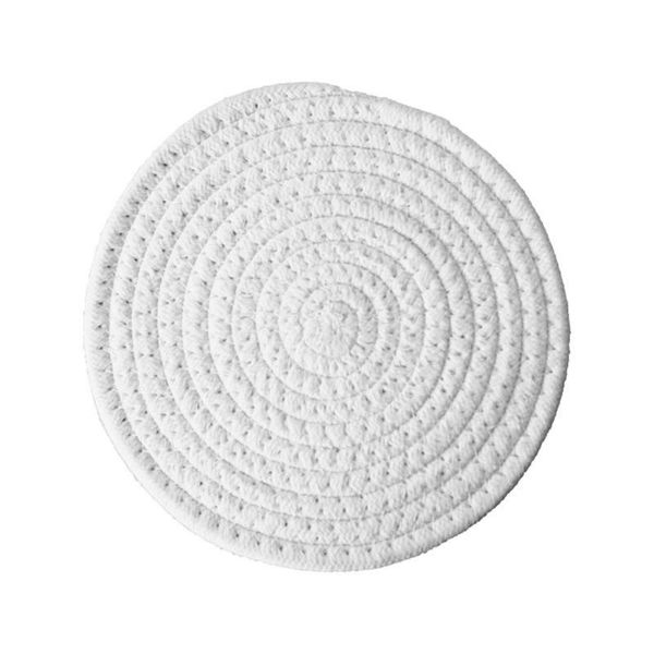 

mats & pads drink coasters, stylish handmade braided coasters (18cm) cotton super absorbent heat-resistant pad for drinks