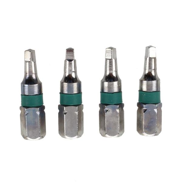 

hand tools 4 pcs 1/4" hex 25mm length 2.m x square head screwdriver bits
