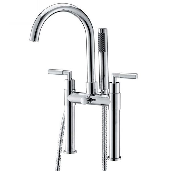 

chrome plated brass bathtub faucet with shower bathroom sets