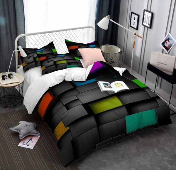 

bedding sets block set bedspread single twin full  king size quilt cover pillowcase children's kid boy bedroom duvet