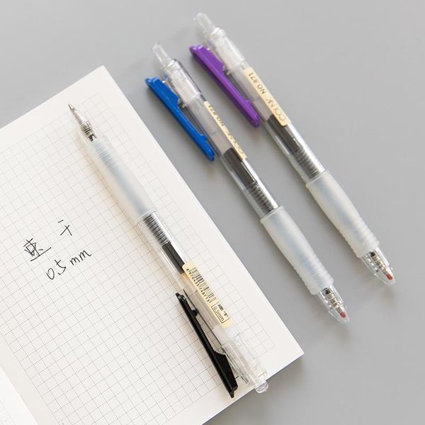 

gel pens 8pcs/lot simple transparent quick-drying candy color press pen 0.5mm cute pensgel