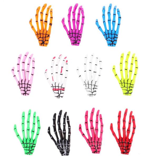 

hair clips 11pcs skeleton hand bone shape duck luminous bobby pin