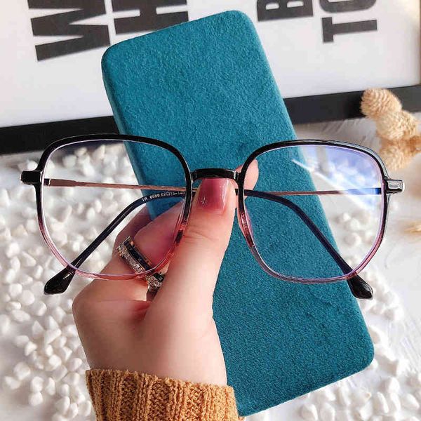 

designer sun new tr90 anti blu ray flat women's polygonal nearsighted frame transparent plain glasses, White;black