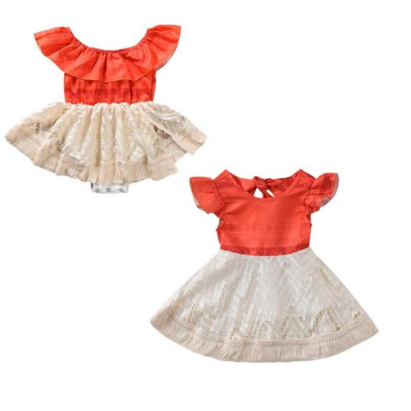 

family matching outfits infant baby girl polynesia princess fancy dress or week costume romper sister clothes 0-5years, Blue