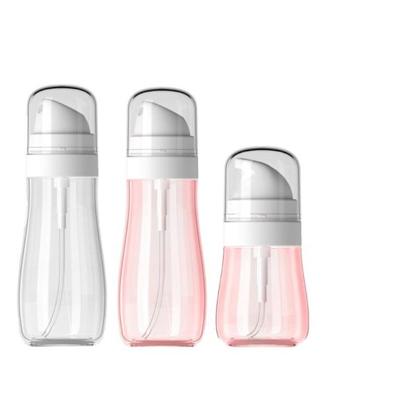 

storage bottles & jars 4pcs portable plastic dispenser bottle perfume pressure emulsion travel (pink + transparent color,