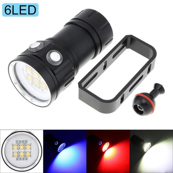 

flashlights torches fifteen white xml2 six xpe red r5 blue universal led underwater 100m scuba diving light with spherical bracket