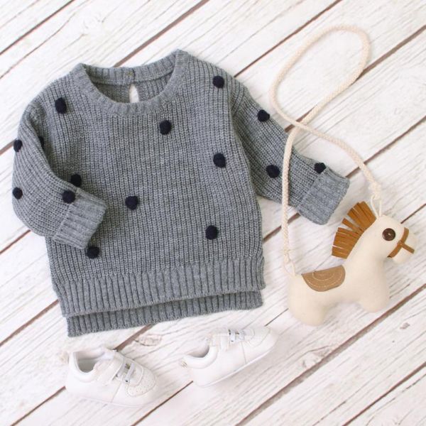 

pullover baby girls boys sweaters coat kids pullovers long sleeve autumn, Blue