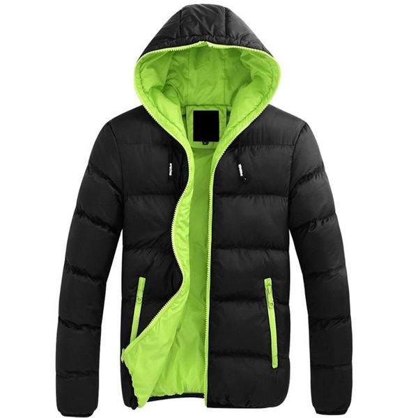 

men's jackets men casual hooded thick padded jacket metal zipper slim women coats parka winter warm outwear clothes drop costume, Black;brown