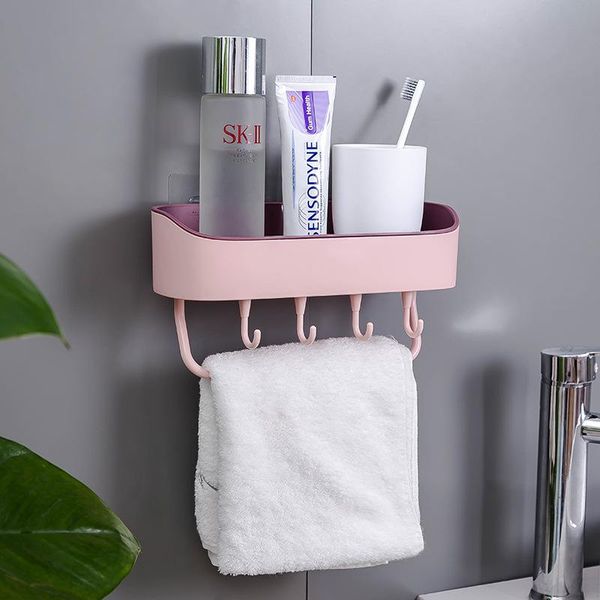 

bathroom storage & organization wall shelf mounted shampoo shower shelves holder kitchen rack organizer towel bar bath accessories