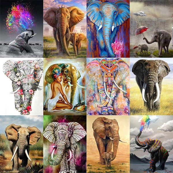 

diamond painting 5d diy animal elephant full square po custom colorful handmade rhinestone mosaic home room wall decor