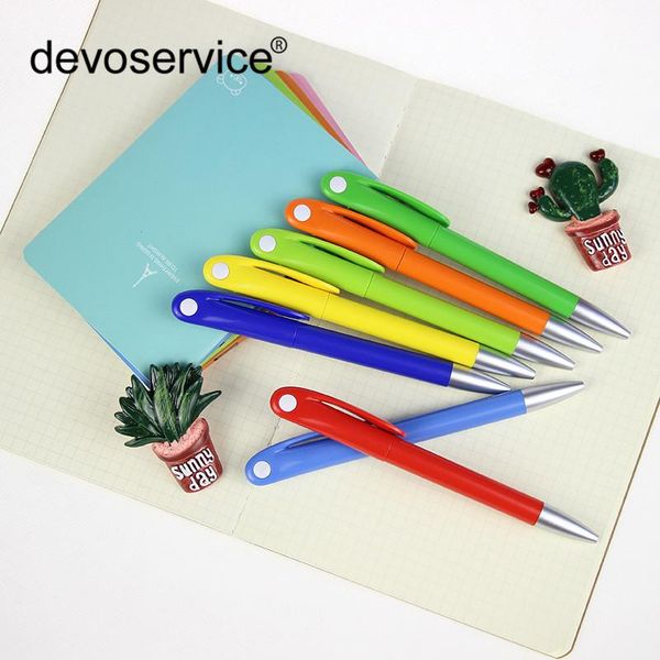 

cute cartoon ballpoint pen kawaii creative school pens stylus for kids gift office supplies black ink ball, Blue;orange