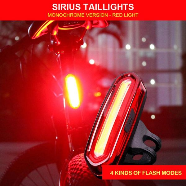 

bike lights bicycle rear light cycling led taillight usb rechargeable waterproof mtb road tail back lamp accessories