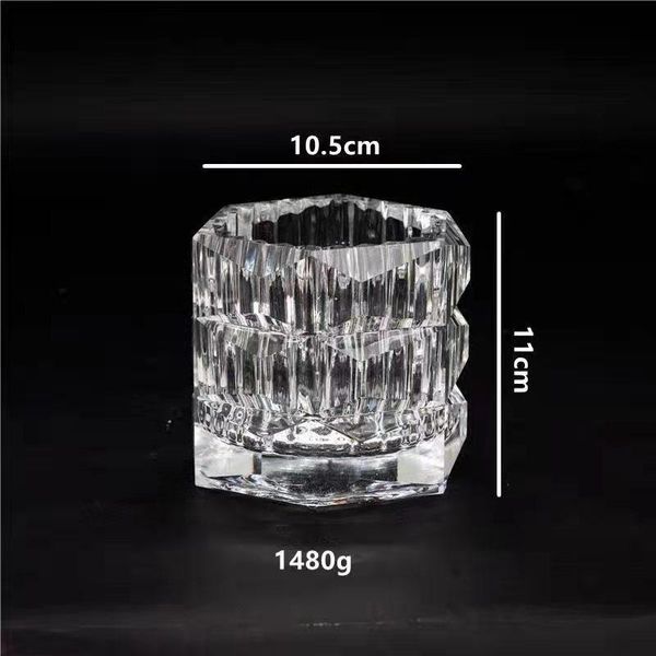 

candle holders 1.5kg round crystal cup transparent big candlestick