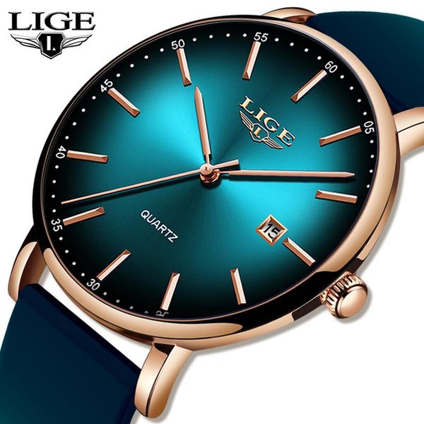 

wristwatches lige watch men simple fashion brand quartz luxury creative waterproof calendar watches relogio masculino, Slivery;brown