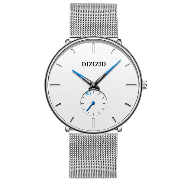 

wristwatches dizizid fashion mens watches quartz watch men casual slim mesh steel waterproof sport relogio masculino, Slivery;brown