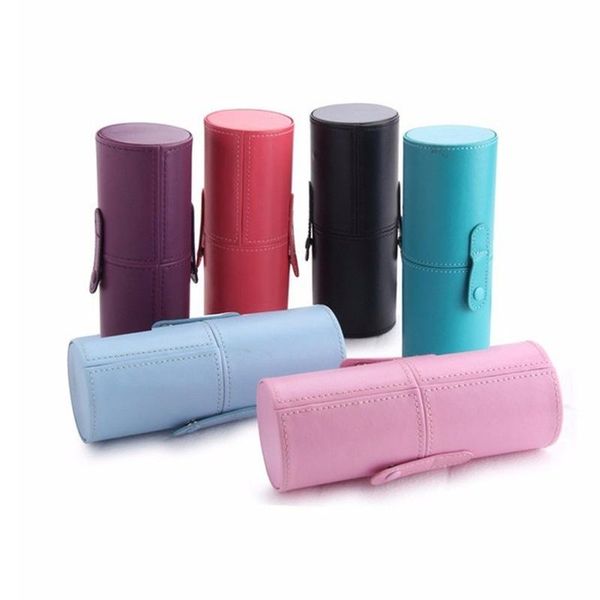 

storage boxes & bins makeup brush holder pu bucket cylinder bag beauty tools