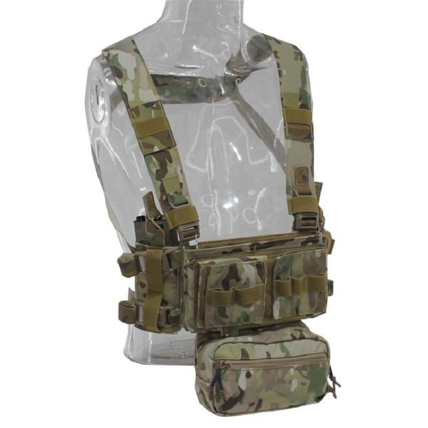 

outdoor sports tac tactical light vest chest hanging hunting jackets, Camo;black