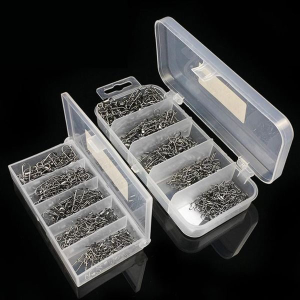 

fishing hooks walk fish rolling swivels snap pin line connectors 2# 4# 6# 8# 10# solid barrel swivel rings