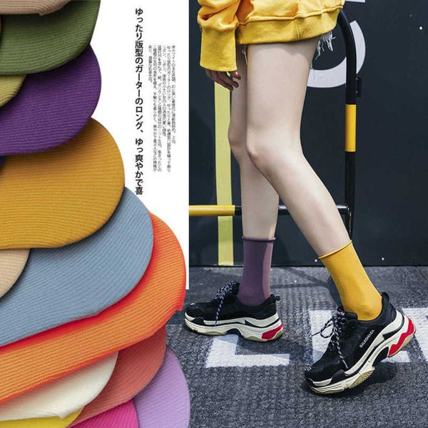 

stockings summer velvet stockings pile thin women's tube fashion college, Black