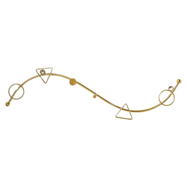 

hooks & rails 1pc simple design decorative hook stylish wall-mounted clothes keys golden