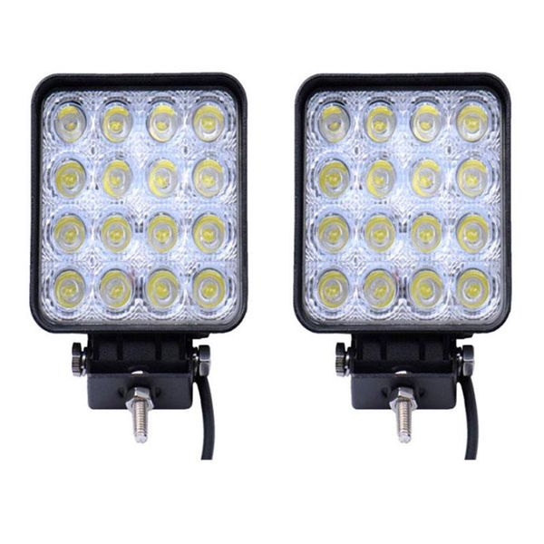 

floodlights 2pcs mini 48w wrok light led bar offroad 12v truck off-road tractor suv 4x4 car headlights spotlight