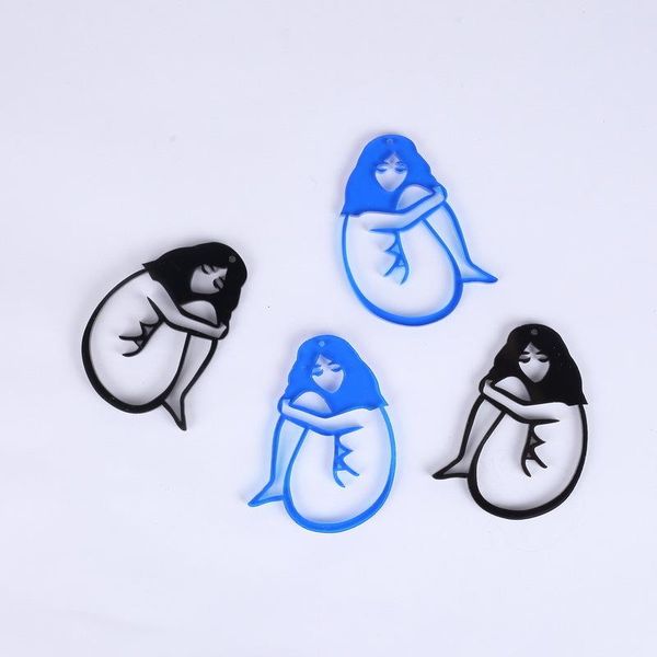 

dangle & chandelier design fashion acrylic hold yourself crying girl earrings for lady party club jewelry personality, Silver