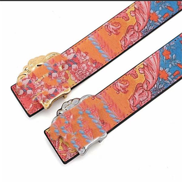 

deluxe belt designer for men wide gold women buttons and with head box, Black;brown