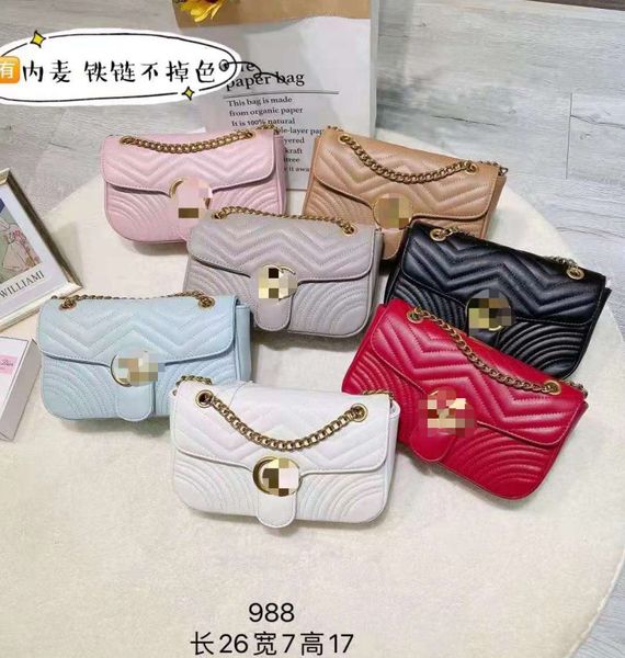 

luxury handbags 2021 new chain women's sheepskin love water wave pattern single shoulder messenger pure color simple trendy bag