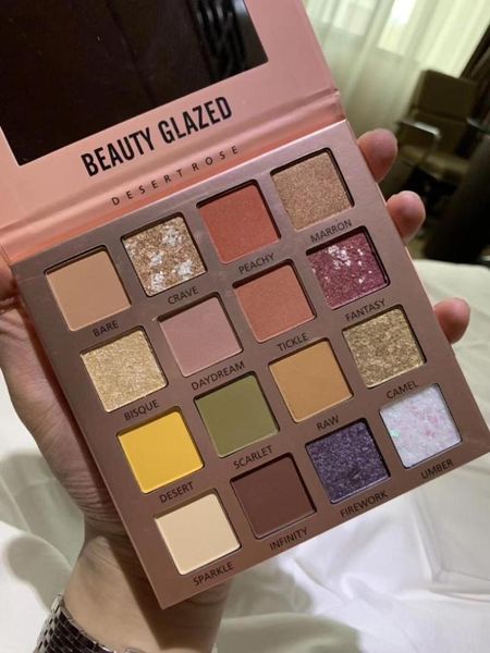 

beauty glazed 16 colors eyeshadow palette shimmer matte mixed eye shadow pallet sparking metallic diamond # 021