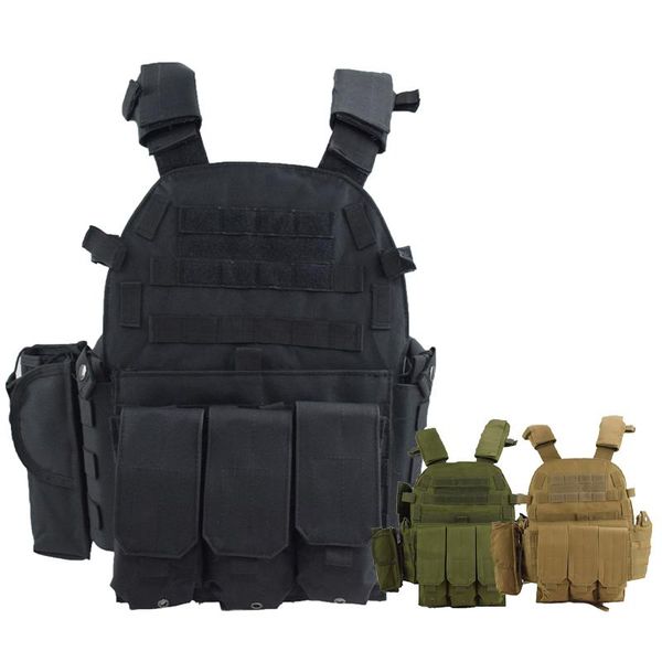 

tactical molle vest military equipment army combat paintball training body armor outdoor hunting sport protection jackets, Camo;black