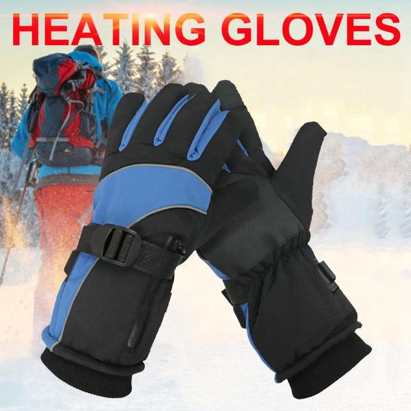 

cycling gloves heating multi-function three-speed temperature outdoor sports gift 7.4v winter anti cold accessory, Black
