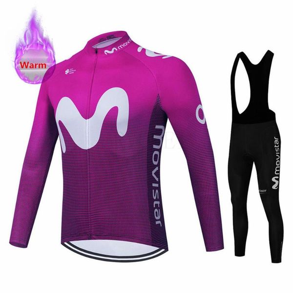 

racing sets winter thermal fleece cycling jersey bike suit mountian bicycle clothing ropa ciclismo, Black;blue